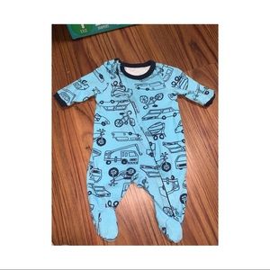 blue & black newborn onesie.